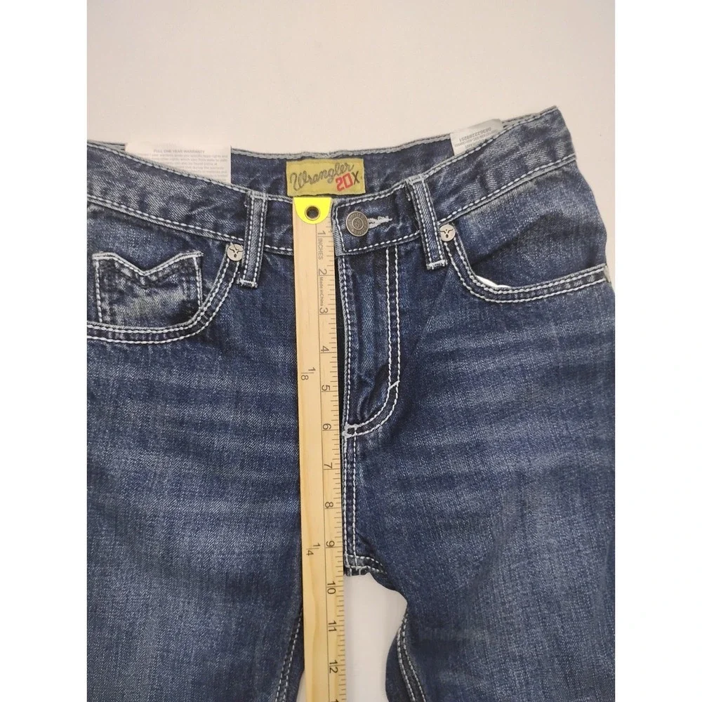 Wrangler 20X Boy's Vintage Boot Cut Jeans Thick Stitch Size 12 Regular